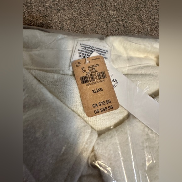 Victoria's Secret PINK Reverse Fleece Shacket Shirt Jacket in Creamer XL - Picture 4 of 10